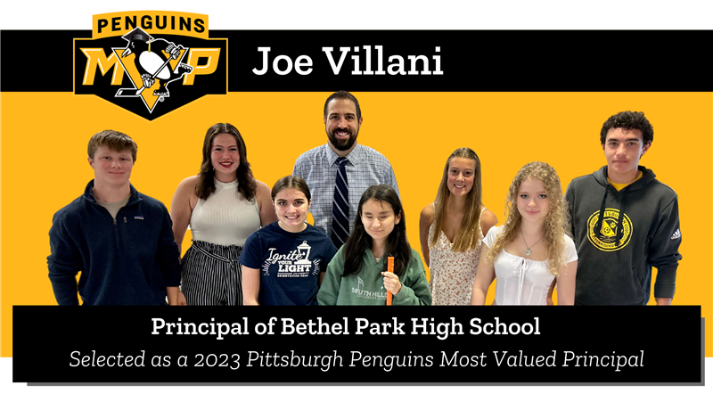 Penguins MVP Joe Villani Principal of Bethel Park High School Selected as a 2002 Pittsburgh Penguins Most Valued Principal